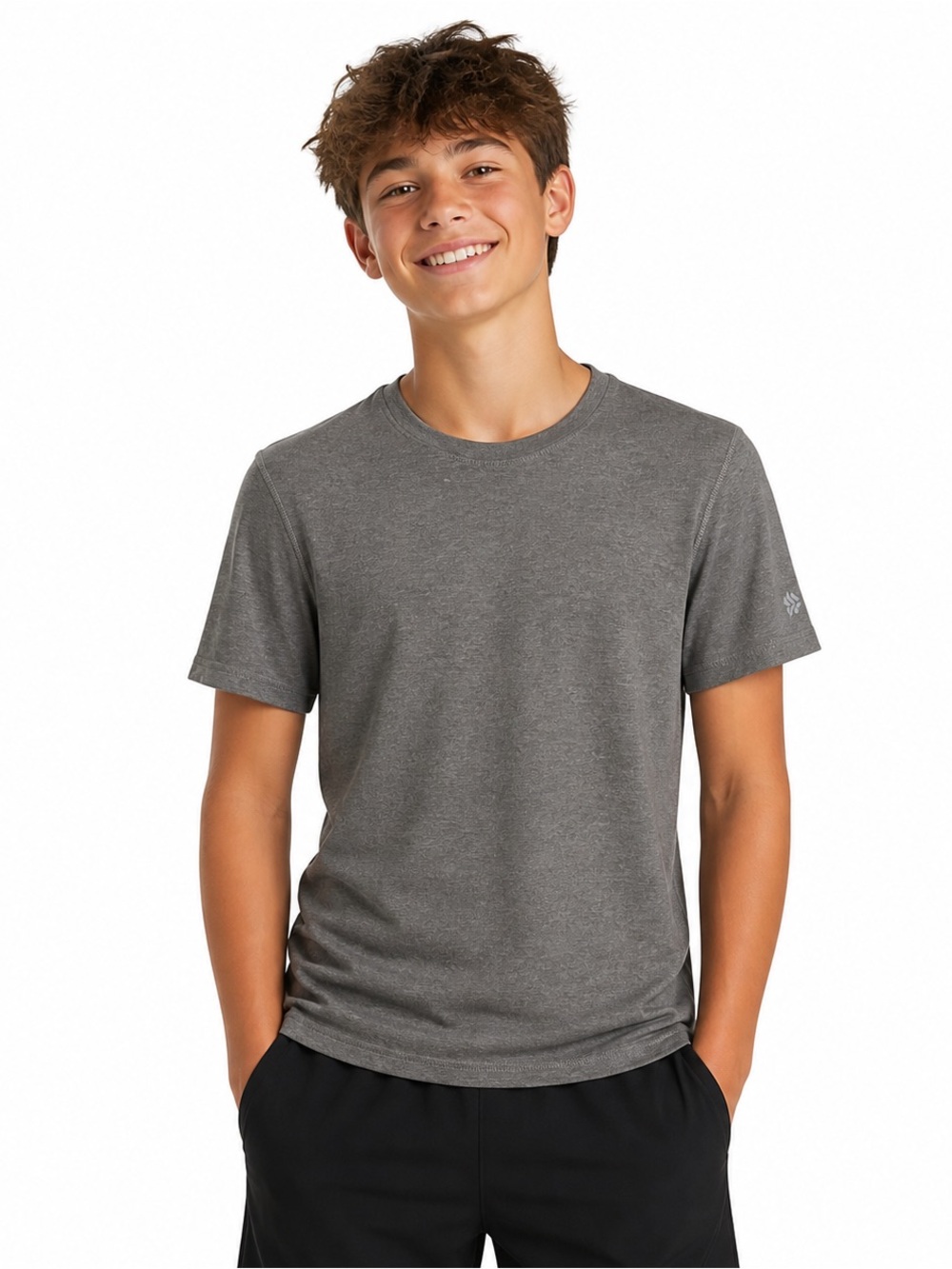 All In Motion Boys‎ XL Gray Athletic T Shirt Short Sleeve NWT Activewear